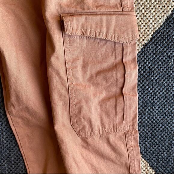 New Sans Souci $112 Clay Brown Elastic Waist Cargo Crop Small - Picture 11 of 14
